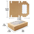 Kraft Paper Window Boxes, 11 x 18 x 4 cm, Pack of 50 - White - view 4