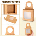 Kraft Paper Window Wine Bottle Gift Boxes - Khaki, Pack of 50 - view 5