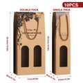 Kraft Paper Wine Gift Bags Brown Single or Double Bottle Carrier, Pack of 10 - Double Bottle - view 4