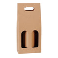 Kraft Paper Wine Gift Boxes, Pack of 30 - Double Bottle