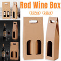 Kraft Paper Wine Gift Boxes, Pack of 30 - Double Bottle - view 2