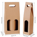 Kraft Paper Wine Gift Boxes, Pack of 30 - Double Bottle - view 4