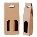 Kraft Paper Wine Gift Boxes, Pack of 30 - Single Bottle - view 3