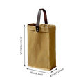 Kraft Paper Wine Tote Bags with Handles, Pack of 2 - Kraft Brown - view 4