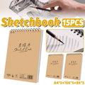 Kraft Sketchbooks Mixed Pack of 15 - A4, 16K and 8K Spiral Sketch Books