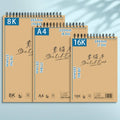 Kraft Top Spiral Sketchbooks, Pack of 10 - 8K (265 x 375 mm) - view 4