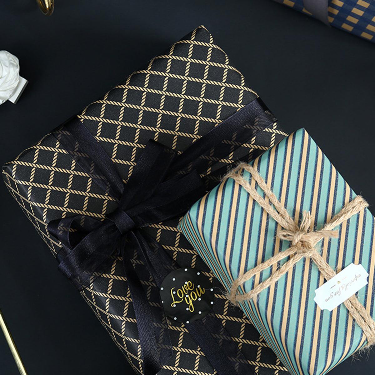 Kraft Wrapping Paper Set, 70 x 50 cm, 6 Sheets - Nautical Designs - view 4