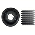 L-Shaped Plastic Garden Edging Border, 5 m with Ground Stakes - Black