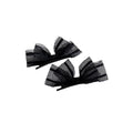 Lace Bow Hair Clips for Women, Pack of 2 - Black