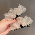Lace Bow Hair Clips for Women, Pack of 2 - Black - view 5