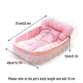 Lace Cat Bed with Removable Cushion - Blue - view 4