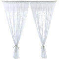 Lace Curtain for Bedroom Window and Door, Privacy Sheer - 145 x 100 cm