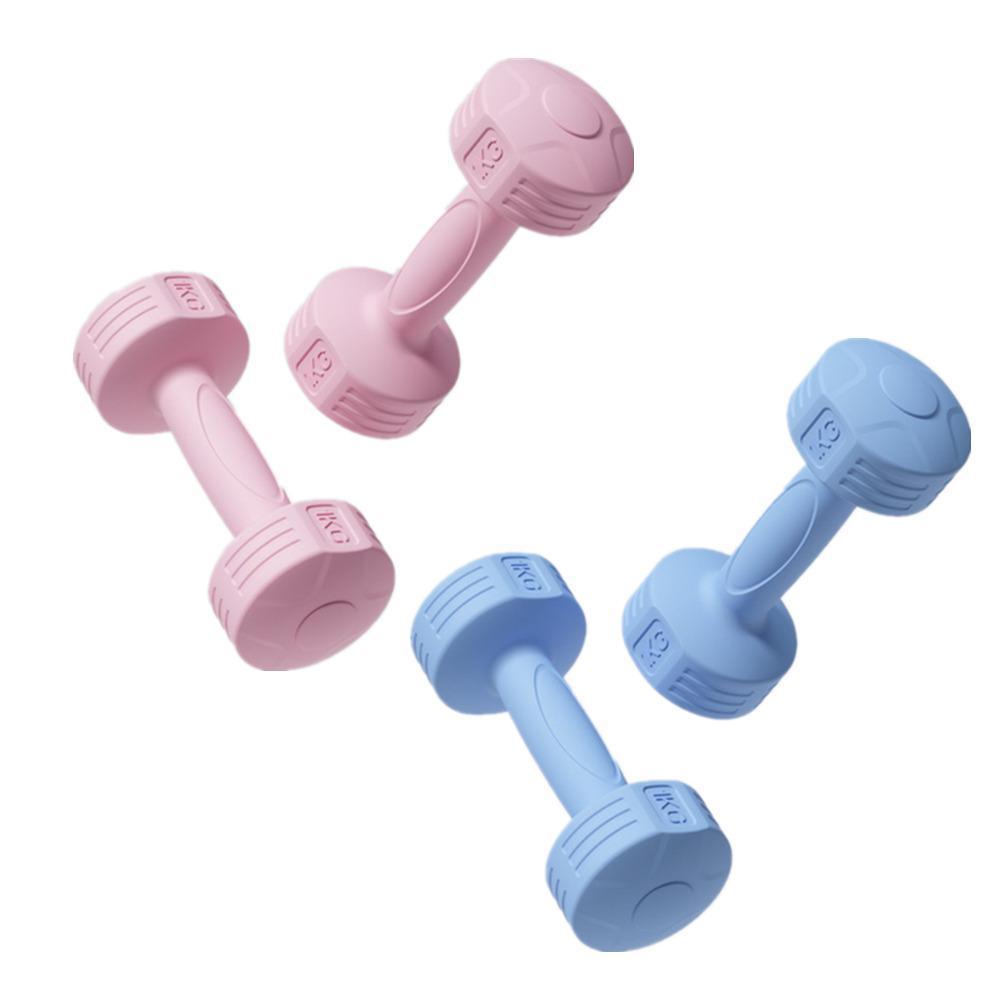 Ladies 1 kg Dumbbells for Home Workouts and Yoga, Pair - Blue - view 3