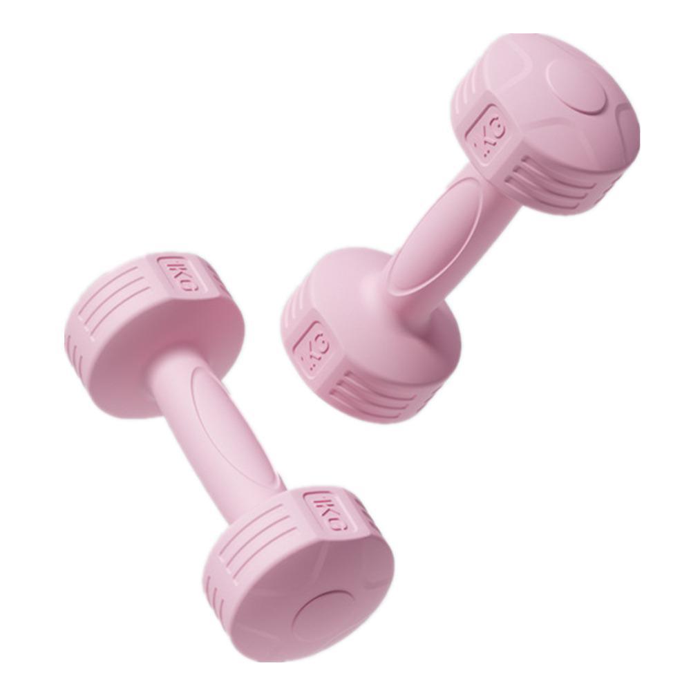 Ladies 1 kg Dumbbells for Home Workouts and Yoga, Pair - Pink