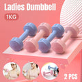 Ladies 1 kg Dumbbells for Home Workouts and Yoga, Pair - Pink - view 2