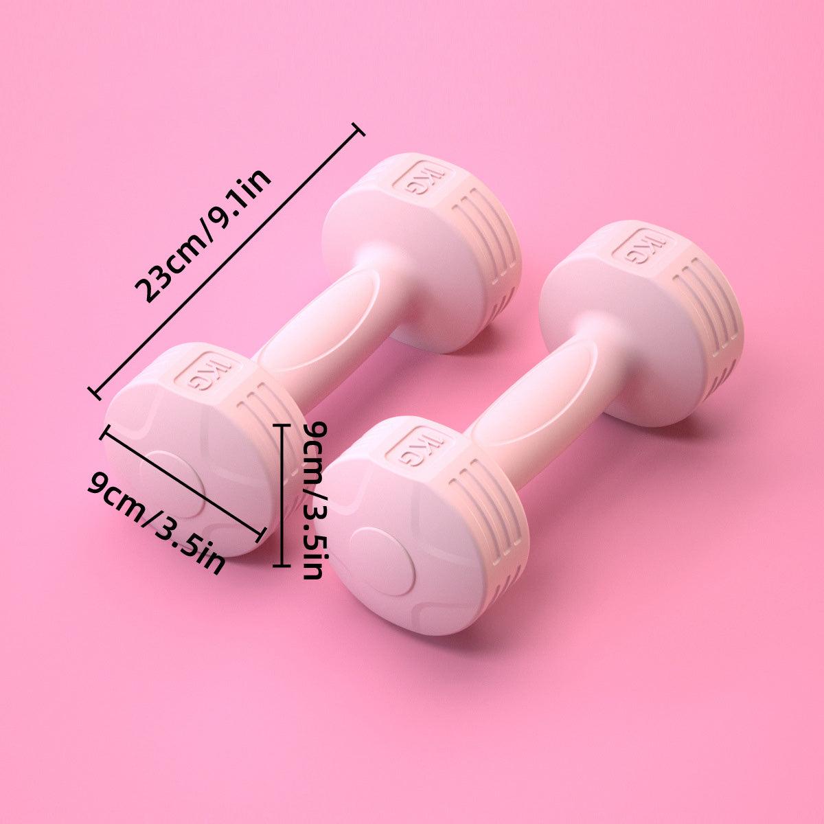 Ladies 1 kg Dumbbells for Home Workouts and Yoga, Pair - Pink - view 4
