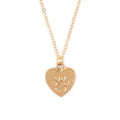 Ladies Pendant Necklace, Zinc Alloy - Gold Tone Heart with Paw Print