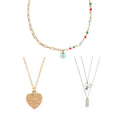 Ladies Pendant Necklace, Zinc Alloy - Gold Tone Heart with Paw Print - view 3