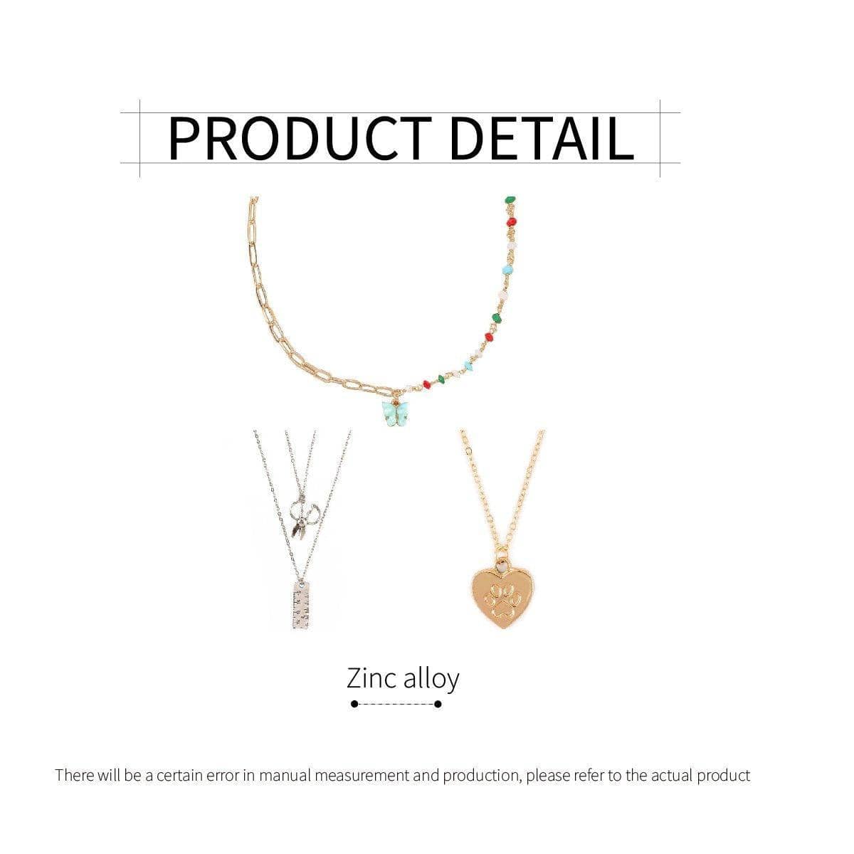 Ladies Pendant Necklace, Zinc Alloy - Gold Tone Heart with Paw Print - view 4