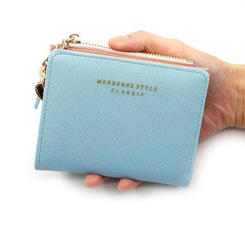 Ladies Short Faux Leather Wallet with Tassel, Card Holder and Coin Pocket - Red - view 5