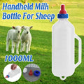 Lamb Feeding Bottle with Handle and Rubber Teat, 1000 ml Livestock Milk Bottle
