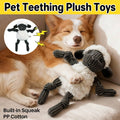 Lamb Shape Pet Chew Toy with Squeaker for Dogs and Puppies - Soft PP Cotton, 27 cm