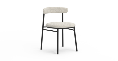 Brosa Lancel Set of 2 Dining Chairs - Light Cream Boucle