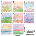 Landscape Oil Painting Sticky Notes, 800 Sheets - Lilac Sky and Pink Mountains - view 4
