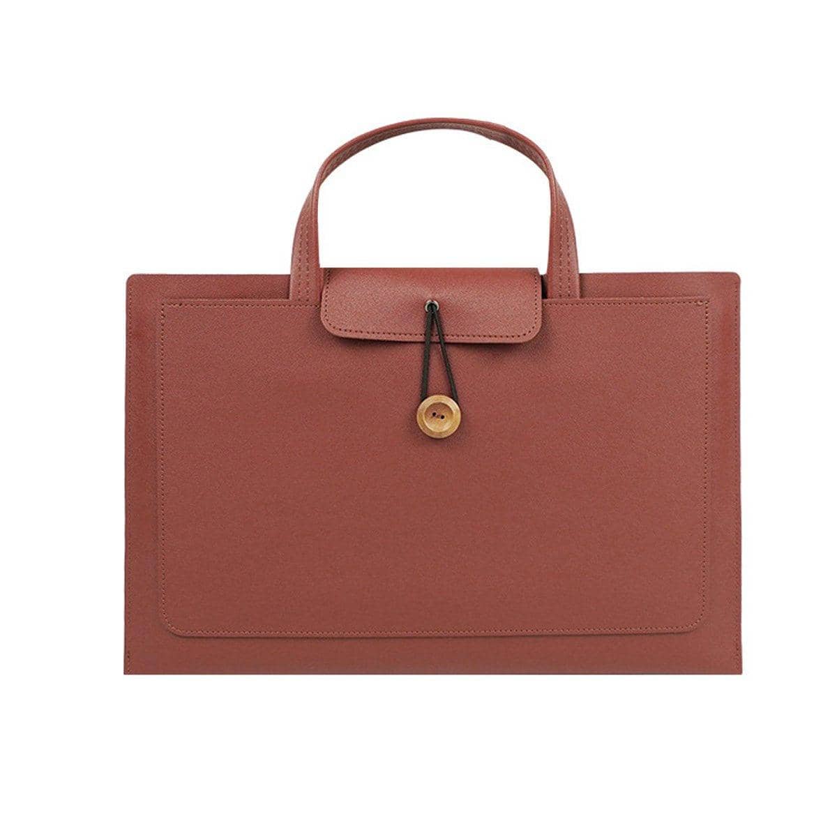 Laptop Bag Protective Sleeve Computer Case for Business, Travel and Work - Red Brown