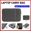 Laptop Sleeve Bag with Dual Zipper - 13 Inch (33cm), Grey - view 2