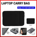 Laptop Sleeve Carry Bag with Front Pocket - Black, 14 Inch (35.6cm) - view 2