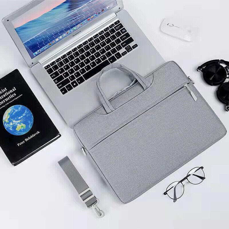 Laptop Sleeve with Shoulder Strap, Oxford Fabric 40 x 30 x 4 cm - Dark Grey - view 4
