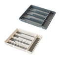 Large 5-Compartment Cutlery Drawer Organiser Tray - Grey - view 3