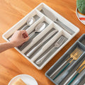 Large 5-Compartment Cutlery Drawer Organiser Tray - Grey - view 4