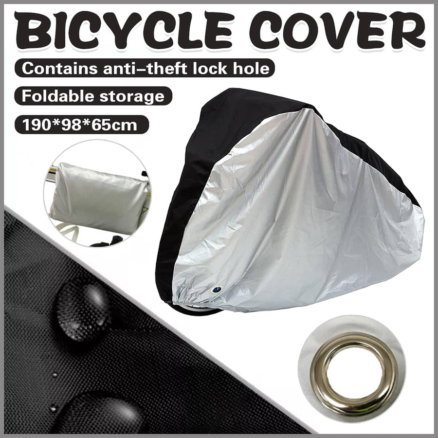 Large Bicycle Cover (190 x 65 x 98 cm), Waterproof Outdoor Rain and Dust Protector
