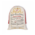 Large Canvas Christmas Santa Sack - Gold Flourish North Pole Express Special Delivery