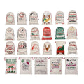 Large Canvas Christmas Santa Sack - Gold Flourish North Pole Express Special Delivery - view 3