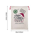 Large Canvas Christmas Santa Sack - Red-Nosed Reindeer Face Special Delivery - view 4