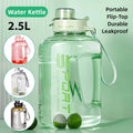 Large Capacity 2.5 L Sports Water Bottle with Handle - Clear and White - view 2