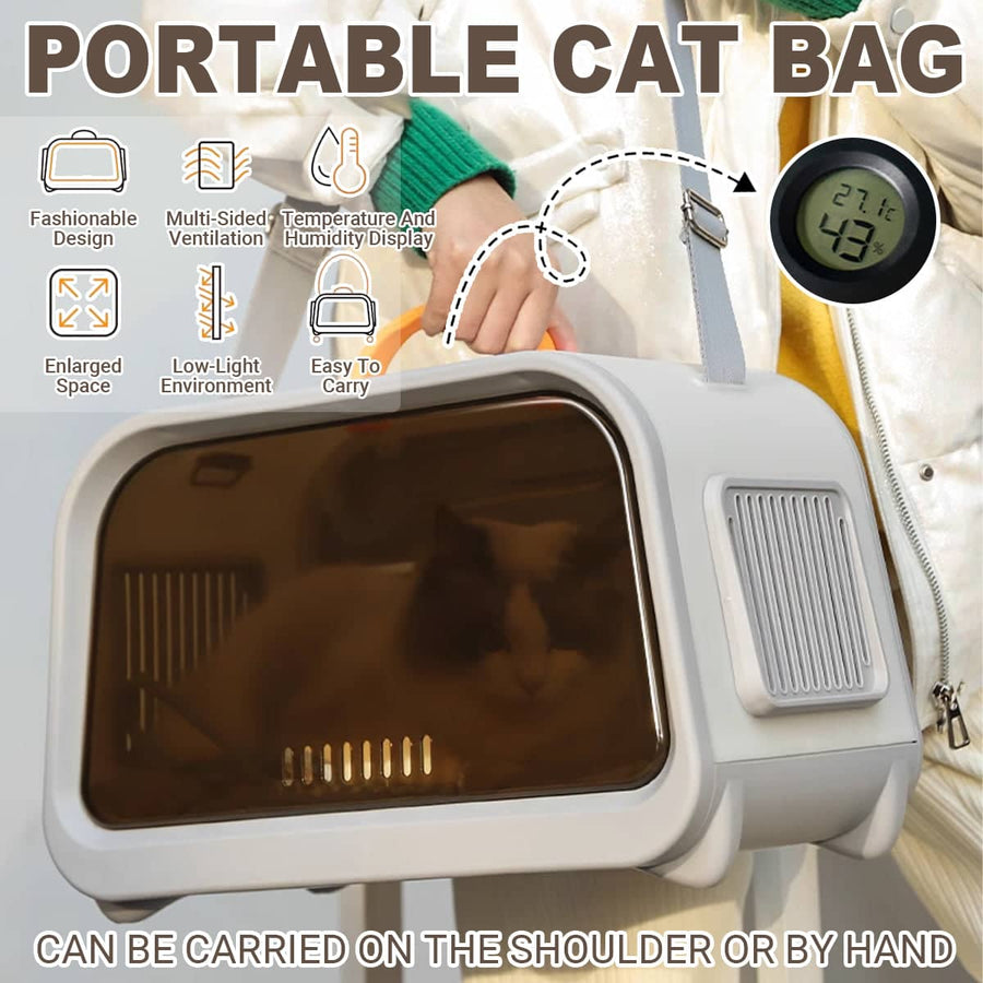 Large Capacity Breathable Portable Cat Carrier Shoulder Backpack