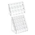 Large Capacity Clear Acrylic Desktop Pen Holder Organiser - 5 Tier - view 3