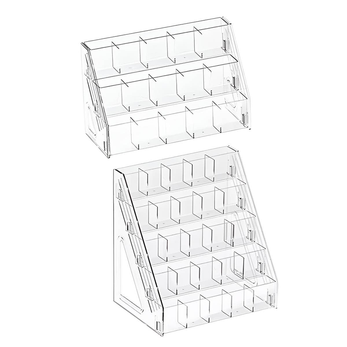 Large Capacity Clear Acrylic Desktop Pen Holder Organiser - 5 Tier - view 3