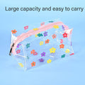 Large Capacity Clear PVC Cosmetic Bags with Flower Prints - Pack of 2 - view 5