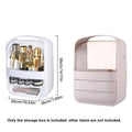 Large Capacity Dustproof Desktop Cosmetic Storage Box with Clear Cover - Pink - view 3