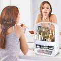 Large Capacity Dustproof Desktop Cosmetic Storage Box with Clear Cover - Pink - view 4