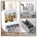 Large Capacity Dustproof Desktop Cosmetic Storage Box with Clear Cover - Pink - view 5