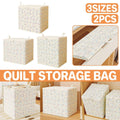 Large Capacity Foldable Quilt Storage Bags, Set of 2 - Cream Bear Print, XL (49 x 49 x 49 cm) - view 2