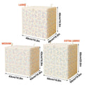 Large Capacity Foldable Quilt Storage Bags, Set of 2 - Cream Bear Print, XL (49 x 49 x 49 cm) - view 4