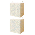 Large Capacity Foldable Quilt Storage Bags, Set of 2 - Cream Bear Print, XXL (60 x 50 x 50 cm)