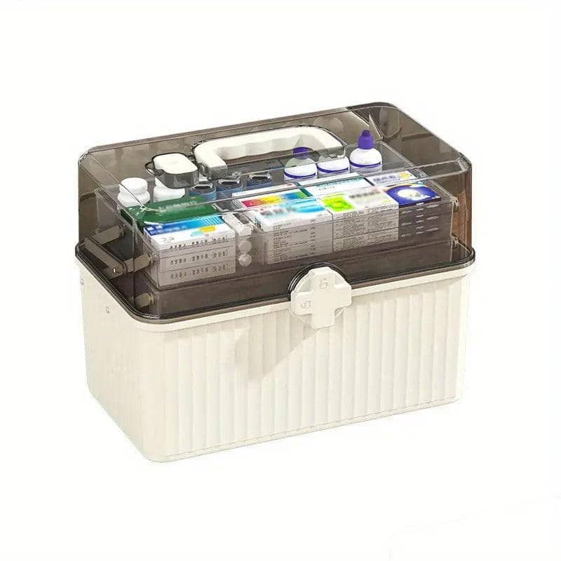 Large Capacity Medicine Storage Box, Multi-Layer - White